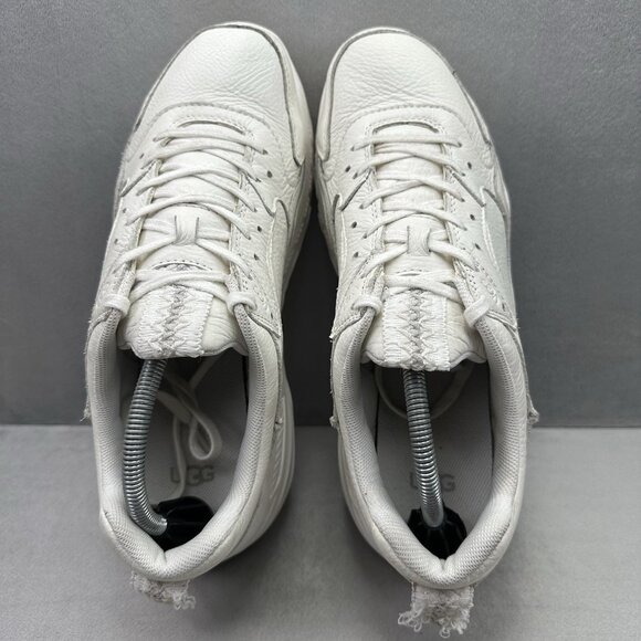 UGG CA805 Womens Size 11 Shoes White Leather Chunky Daddy Platform Sneakers - Picture 6 of 8